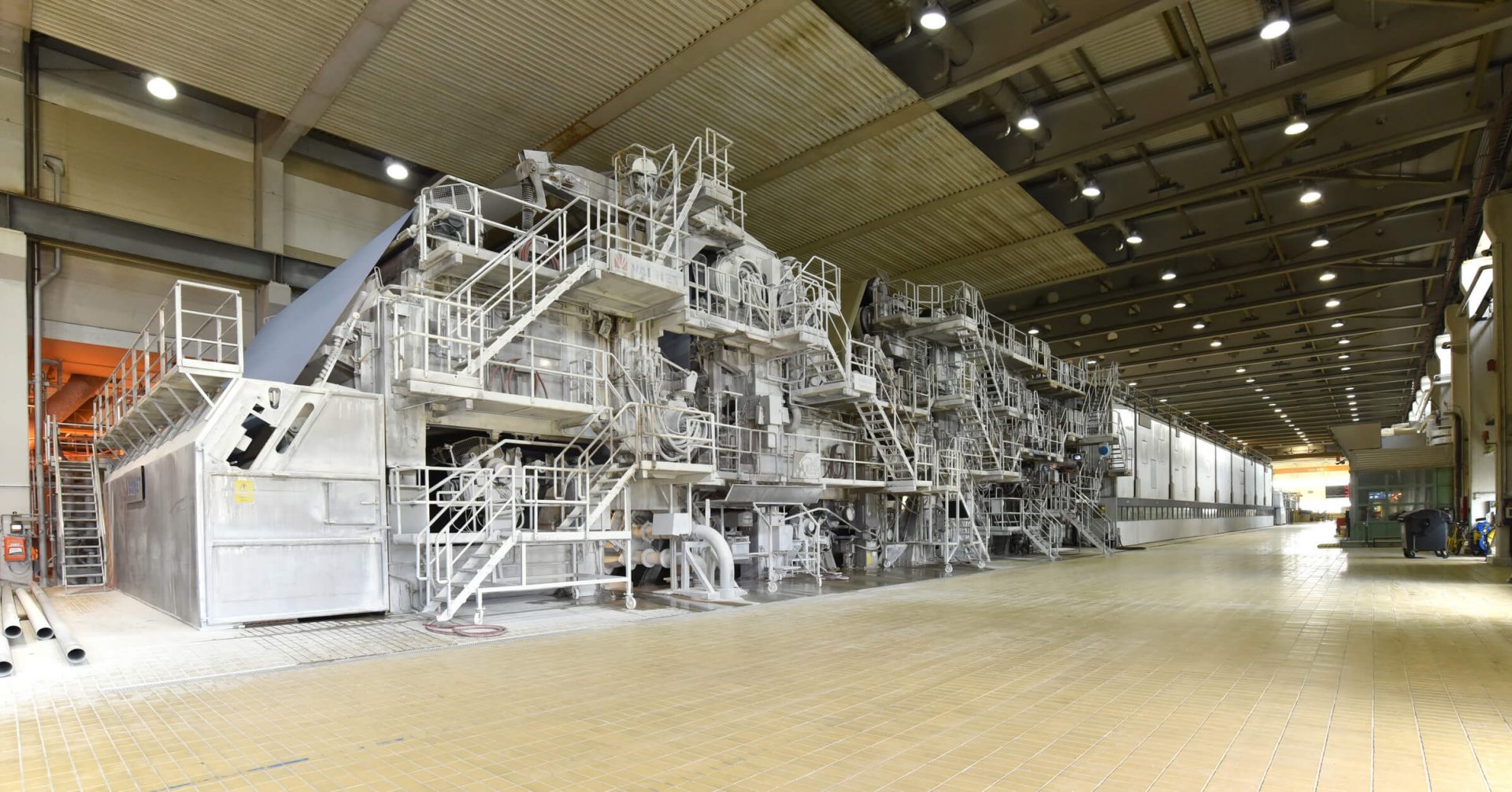 a large paper mill machine stock